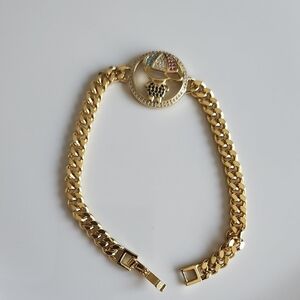 Fashion Jewelry Gold and Multicolor Bracelet